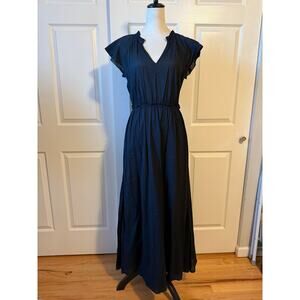 Michael Stars Black Ruffle Cotton Maxi Dress Size M Excellent Condition